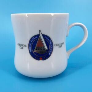 1987 Sail Americas Cup Challenge Tasters Choice Mug 80s 1980s vintage